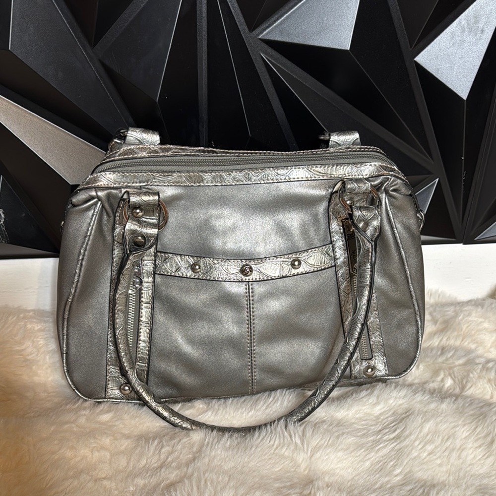 Genna de Rossi Elegant Silver Women's Handbag